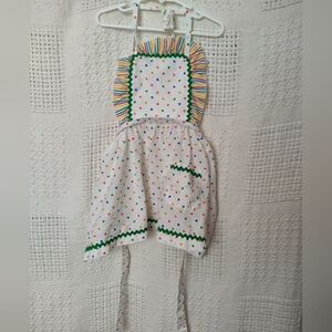 Vintage Kids Apron Handmade Baking Cooking Kitchen Dress Up Halloween